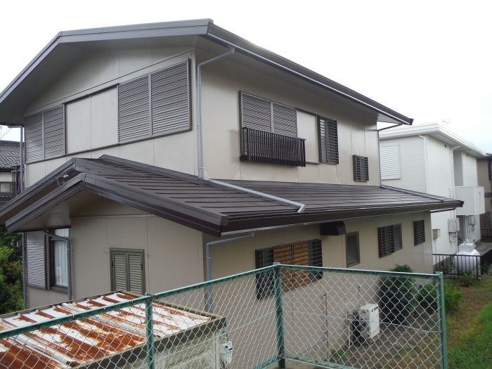 袖ヶ浦市:築40年以上の2階建て住宅 外壁・屋根リフォーム