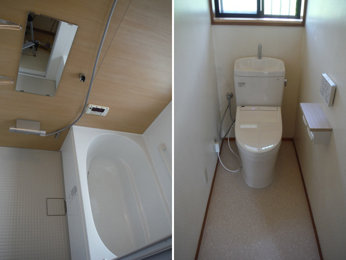 市原市:冬でも暖かく快適な空間に お風呂とトイレのリフォーム